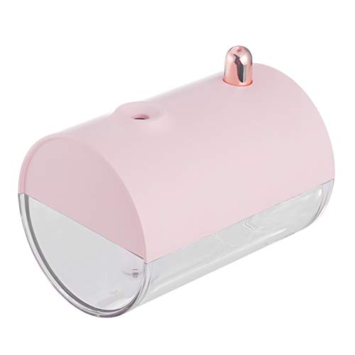 Pequeñas USB Mini Difusor De Vapor Frío, Bote Tipo Humidificador Con Temporizador Noche Silenciosa Función De Luz Y Puede Contener 250 Ml De Alquiler De Oficina En Casa [Clase Energética A],Rosado