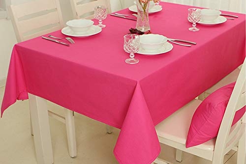 Perfect Textil Mantel Mesa Rectangular Color Liso de Poliéster Lavable Ideal para Las Mesas de Buffet Plegables, Mesas de Picnic al Aire Libre y Mesas de Comedor y Cocina (Rosa, 150x200cm)