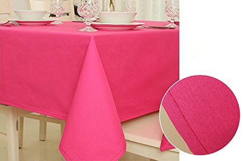 Perfect Textil Mantel Mesa Rectangular Color Liso de Poliéster Lavable Ideal para Las Mesas de Buffet Plegables, Mesas de Picnic al Aire Libre y Mesas de Comedor y Cocina (Rosa, 150x200cm)