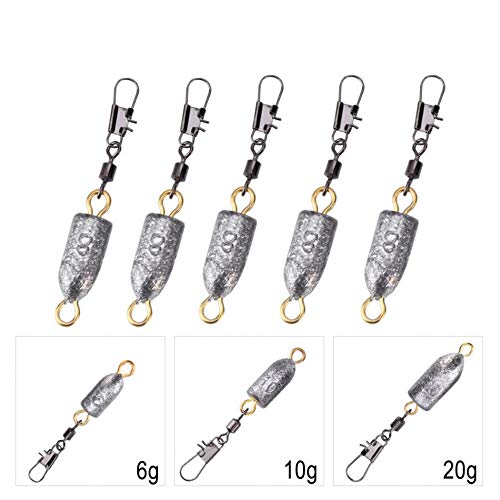 Pesca Accesorios Plomos De Pesca Mar Bullet Shaped Fishing Lead Sinkers Fishing Lead Weight Pesca Carp Fishing Sinker Kits Tackle Accessories 8g como se Muestra