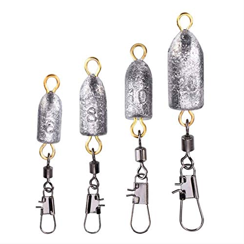 Pesca Accesorios Plomos De Pesca Mar Bullet Shaped Fishing Lead Sinkers Fishing Lead Weight Pesca Carp Fishing Sinker Kits Tackle Accessories 8g como se Muestra