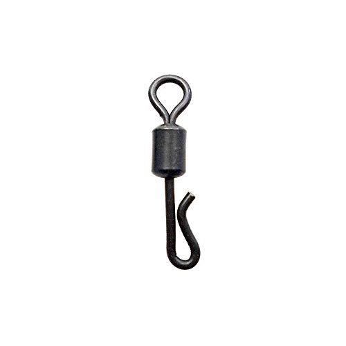 Pesca ZWRY Pesca Conector Matte Negro Rolling Quick Change Giratorios Carp Rigs Largo Cuerpo En Forma Delumpio Snap Conector Carp Accesorios De Pesca Tamaño: L, 2cm como se Muestra