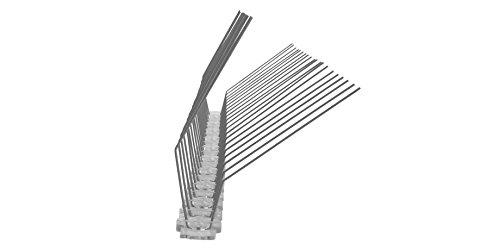 Pestsystems - Sistema de Calidad para Evitar a los pájaros, de policarbonato, Pinchos para Evitar Palomas, 50 x 6 x 12 cm, Plateado, 1 m