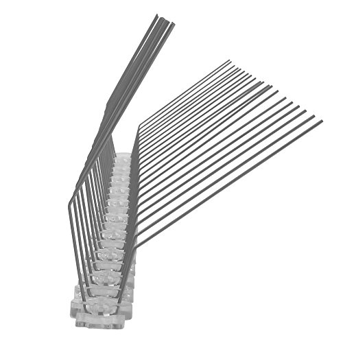 Pestsystems - Sistema de Calidad para Evitar a los pájaros, de policarbonato, Pinchos para Evitar Palomas, 50 x 6 x 12 cm, Plateado, 1 m