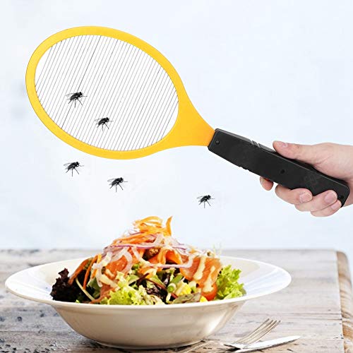 Petyoung Raqueta de Mosquitos Zapper con Pilas Mosca Eléctrica Inalámbrica Matamoscas Anti Mosquitos Raqueta Zapper Insecto Asesino para Uso en Interiores Al Aire Libre