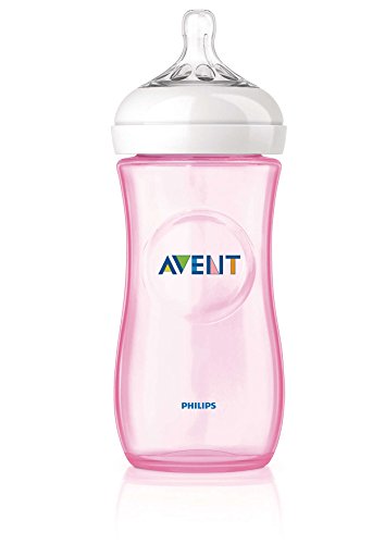 Philips Avent SCF697/17 - Biberón, tetina suave y flexible, anticólicos, PP 0% BPA, 330ml, color rosa