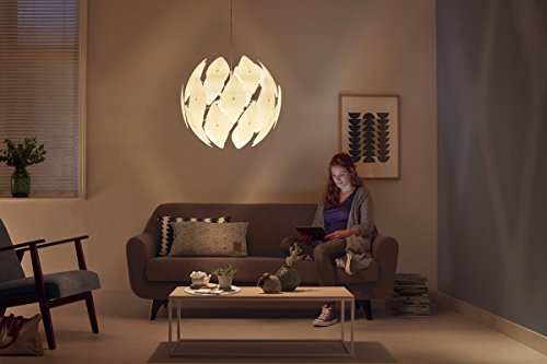 Philips Smart Volumen Chiffon - Lámpara Colgante, Bombilla no incluida, no Regulable, CREA Atractivos Efectos de iluminación E27, 60 W, Blanco, Grande