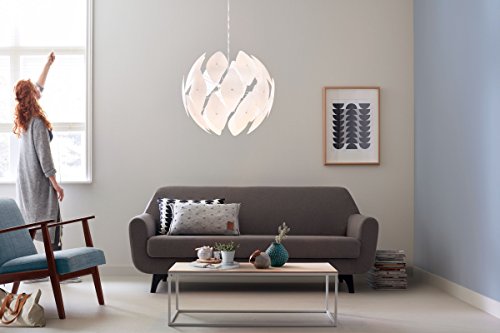 Philips Smart Volumen Chiffon - Lámpara Colgante, Bombilla no incluida, no Regulable, CREA Atractivos Efectos de iluminación E27, 60 W, Blanco, Grande