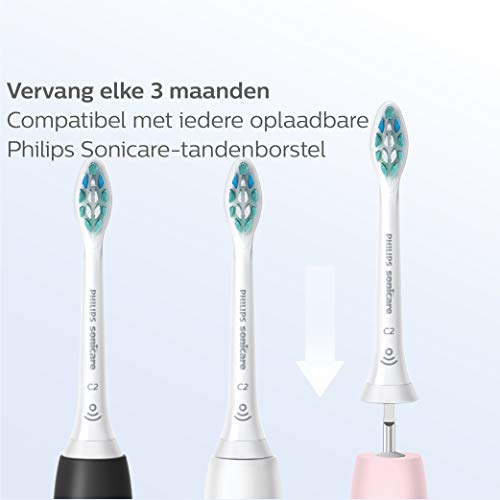 Philips Sonicare Original HX6074 - Cabezales para cepillo de dientes (4 unidades, 2 veces menos decoloración, para dientes más blancos)