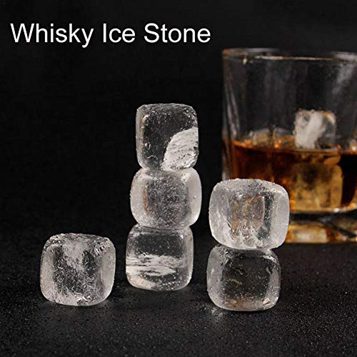 Piedras de whisky Hielo, Tecnología de alta refrigeración Cubitos de hielo reutilizables, Bebidas Vino Cerveza Enfriador de bebidas Cubos Enfriador de vino Rocas de enfriamiento rápido Conjunto