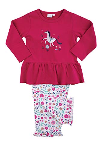 Pijama de unicornio con estampado floral, de vainilla, con un unicornio para una comodidad de algodón suave y de calidad Juego de pijama floral cómodo para 1 – 10 años Rosa Estampado Floral 3-4 Años