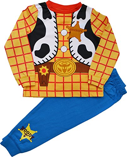 Pijama disfraz de Woody de "Toy Story" de Disney, para niños de 1,5, 2,2, 3,3, 4,4 y 5 años  azul azul 4-5 años