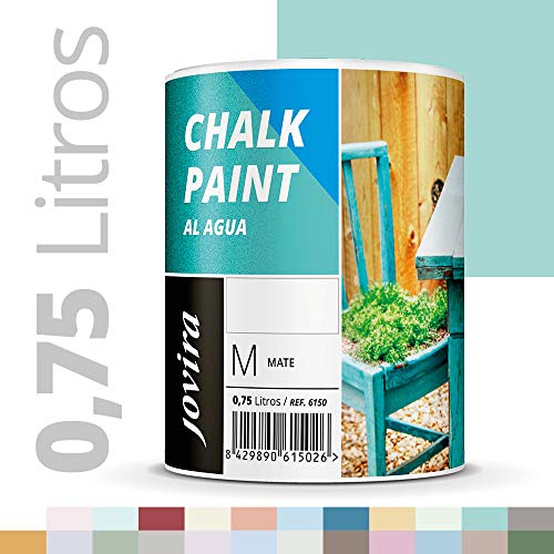 PINTURA EFECTO TIZA,CHALK PAINT, AL AGUA MATE, Renueva tus muebles con creatividad. (750ML, VERDE JADE)