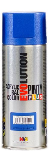 PINTYPLUS EVOLUTION Pintura spray Acrílica EVOLUTION Metalizada 520cc Azul MT154, Estándar