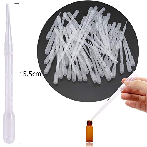 Pipetas de transferencia de plástico de 300 unidades, YSSHUI desechables pipetas de transferencia de pipetas para aceite esencial pipeta herramienta de maquillaje