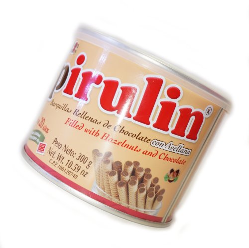 PIRULIN Barquillas Rellenas de Chocolate y Avellanas 300 gr / 10.58 Oz