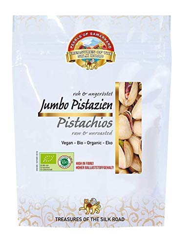 Pistachos con piel crudos orgánicos 700g BIO, grandes,aromáticos, nueces, no asados, sin tostar y no salados, fuente natural de mucha melatonina 7x100g