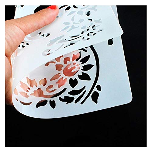 Plantillas de Pastel, DIY Craft Flower Layering Mandala Plantillas para Paredes Pintura Scrapbooking Estampación Sello Estampado Decorativo Tarjeta de Papel en Relieve, Color aleatorio,5Pcs