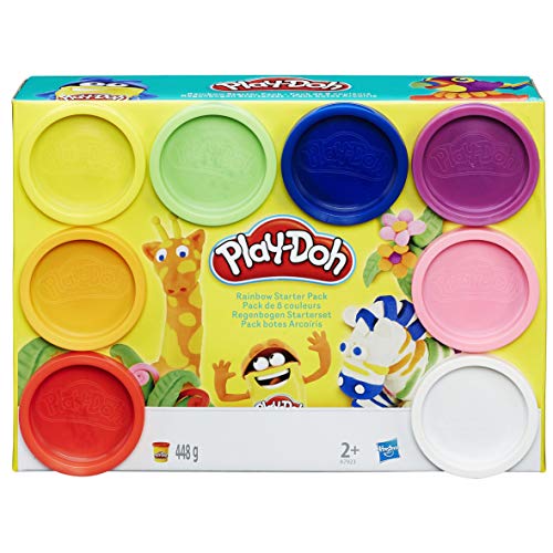 Play-Doh- Pack de 8 botes Arco Iris (Hasbro A7923EU6), Multicolor , color/modelo surtido