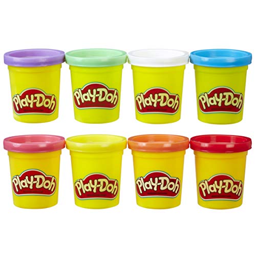 Play-Doh- Pack de 8 botes Arco Iris (Hasbro A7923EU6), Multicolor , color/modelo surtido