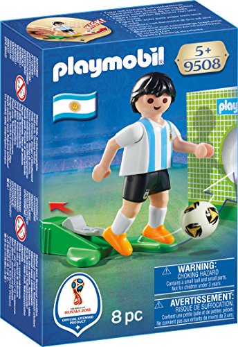 Playmobil Fútbol- Jugador Argentina Muñecos y Figuras, Multicolor, 4,5 x 14,2 x 9,3 cm (Playmobil 9508)