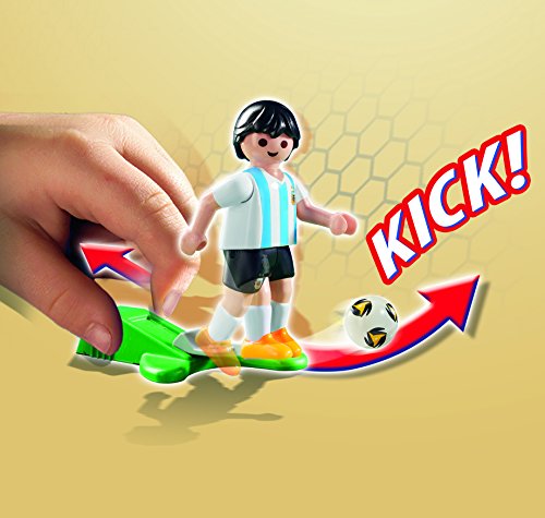 Playmobil Fútbol- Jugador Argentina Muñecos y Figuras, Multicolor, 4,5 x 14,2 x 9,3 cm (Playmobil 9508)