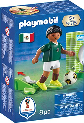 PLAYMOBIL-Jugador México Playset de Figuras de Juguete, Multicolor, 4,5 x 14,2 x 9,3 cm 9515