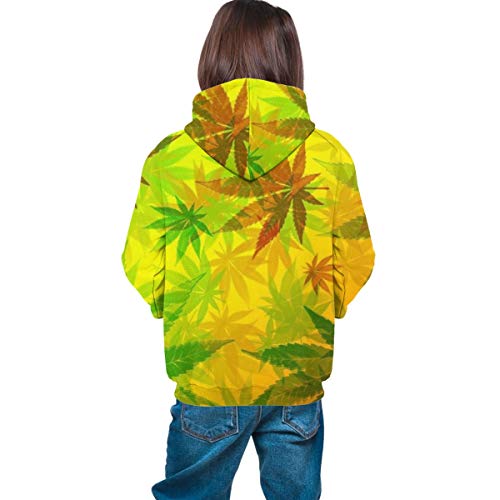 PNdeid 3D Print Weed Reggae Colorido Marihuana Cannabis Hojas Adolescente Sudadera Hipster Hip Hop Gimnasio Sudaderas