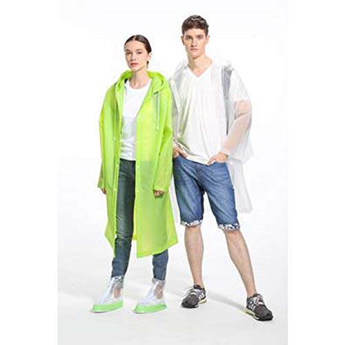 Poncho impermeable que se puede reutilizar ropa de lluvia, moda EVA gelatina, adhesivo impermeable, mochila Poncho, senderismo, viaje, senderismo, impermeable, hombres y mujeres, color, blue-L