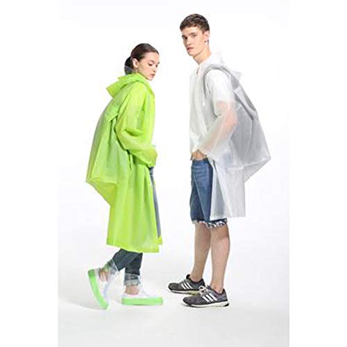 Poncho impermeable que se puede reutilizar ropa de lluvia, moda EVA gelatina, adhesivo impermeable, mochila Poncho, senderismo, viaje, senderismo, impermeable, hombres y mujeres, color, blue-L