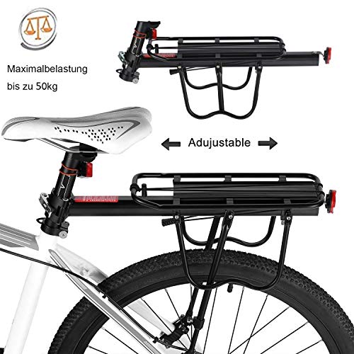 Portaequipajes trasero de aluminio para bicicleta - Ideal para practicar ciclismo