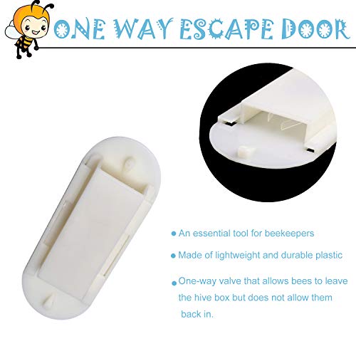 Porter Bee Escape Equipo para apicultores One Way Apicultores - Juego de 5 herramientas de apicultura, color blanco