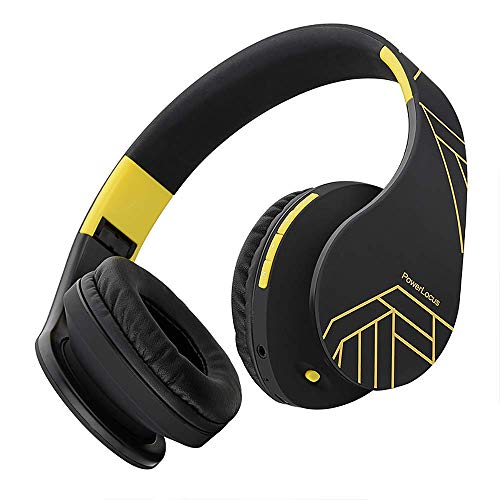 PowerLocus P2 – Auriculares Bluetooth inalambricos de Diadema Cascos Plegables, Casco Bluetooth con Sonido Estéreo Micro SD/TF, FM con micrófono y Audio Cable para iPhone/Samsung/iPad/Huawei/PC