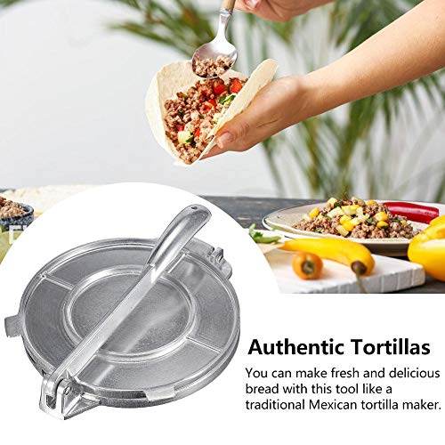 Prensa para Tortillas 16.5 cm - Tortillas Maker De Aleación De Aluminio - Press Sartenes Ensalada Tostada Bakers Tortilladora A Metálico para Familia/Camping/Restaurante