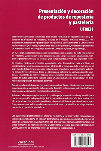 Presentación y decoración de productos de repostería y pastelería (Cp - Certificado Profesionalidad)
