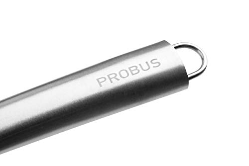 Probus 670222 Cuchara para Helado (21 cm, Acero Inoxidable de Alta Calidad con Mango ergonómico y Redondeado, Apto para lavavajillas, para Colgar, Color: Plata), cantidad: 1 Unidad, Silver