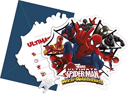 Procos 10108574B - Set para Fiesta Infantil - Ultimate Spiderman - Web Warriors, tamaño XL, 72 Piezas