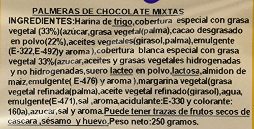 Productos San Diego Palmeras Choco Mixtas - Paquete de 10 x 250 gr - Total: 2500 gr