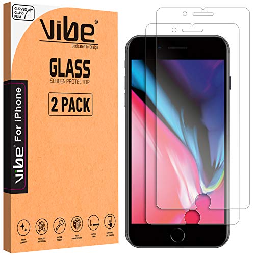 Protector de pantalla de vidrio templado para iPhone 7 y 8, de Vibe - Irrompible, antigolpes, compatible con 3D Touch, grosor de 0,26 mm