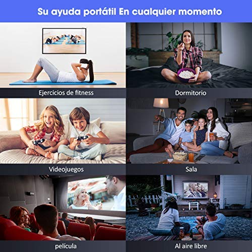 Proyector WiFi, VicTsing Mini proyector portátil , Compatible con Bluetooth y 1080P Full HD, Compatible con proyección con Cable e inalámbrica, Compatible con PS4 / USB / TV Stick / HDMI / VGA / AV