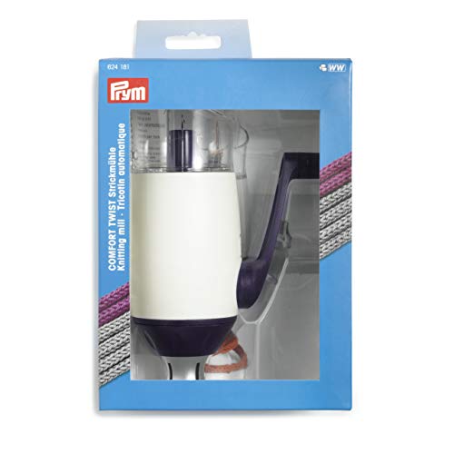 Prym Strickmühle Comfort Twist Molinillo para tejer, Violeta, blanco, talla única