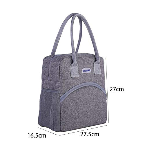 PURATEN - Bolsa de Almuerzo para Adultos, Fiambrera aislada para Mujeres, fiambreras para el Trabajo, Grandes Bolsas de Almuerzo, No Cero, Negro, Tamaño Libre