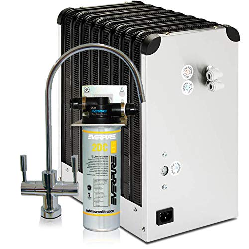 Purificador agua enfriador de bajo fregadero con Everpure 2 Vías Agua depurata ambiente y depurata refrigerata