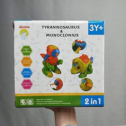 Puzzle 3D Desmontar Dinosaurios Juguetes Puzzle Dinosaurios Ingeniería Construccion de Juguete Tirón Arrastrar para Los Niños de 3+ Años (2 Puzzle Dinosaurios)