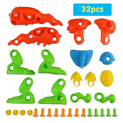 Puzzle 3D Desmontar Dinosaurios Juguetes Puzzle Dinosaurios Ingeniería Construccion de Juguete Tirón Arrastrar para Los Niños de 3+ Años (2 Puzzle Dinosaurios)