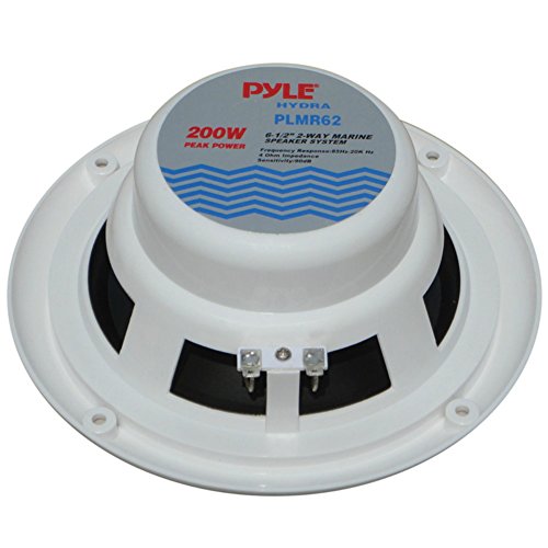 PYLE PLMR62 Pareja difusores Altavoces 2 Calles Blancos 6,5" 16,50 cm 165 mm diámetro Chubasqueros Interno Externo mar Piscina Barco balsa Hotel Pub Bar 200 vatios rms 400 vatios MAX a Pareja