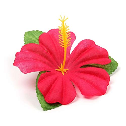 QAQGEAR 132 Piezas Flores Hawaianas Hojas Artificiales 3 Tipos Decoraciones para Fiestas Tropicales Suministros Hojas de Palma Artificiales Flores de Hibisco para la Fiesta Hawaiana de Luau Inicio