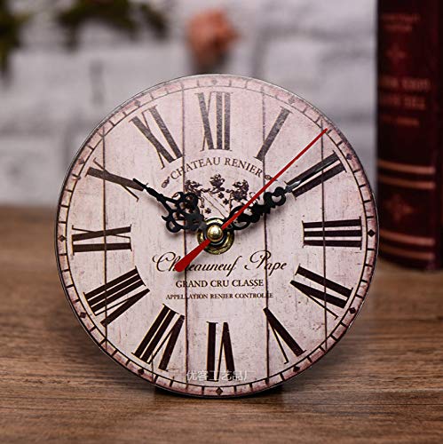 QHRP Cook Reloj de Pared Antiguo Reloj de Cocina Shabby Retro Home Kitchen Room Decor, F