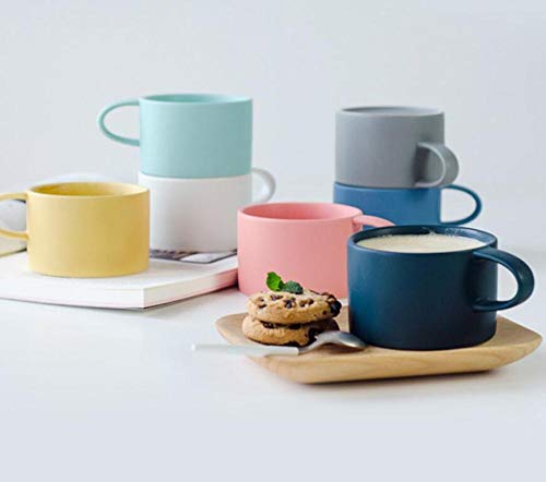 qnmbdgm Taza Macarrón Colores Sólido Mate Taza Estilo nórdico Tazas