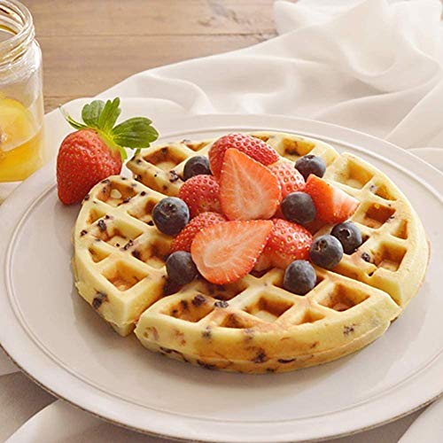 QQW Clásico giratoria antiadherente belga Wafflera Con la bandeja de goteo extraíble y plegable de la manija, hogar de múltiples funciones Wafflera desayuno eléctrico recipiente for hornear